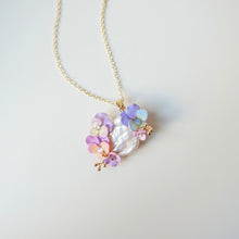 Load image into Gallery viewer, 三色堇與珍珠頸鏈
